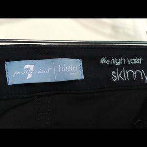7 to all mankind high waist skinny jeans 24